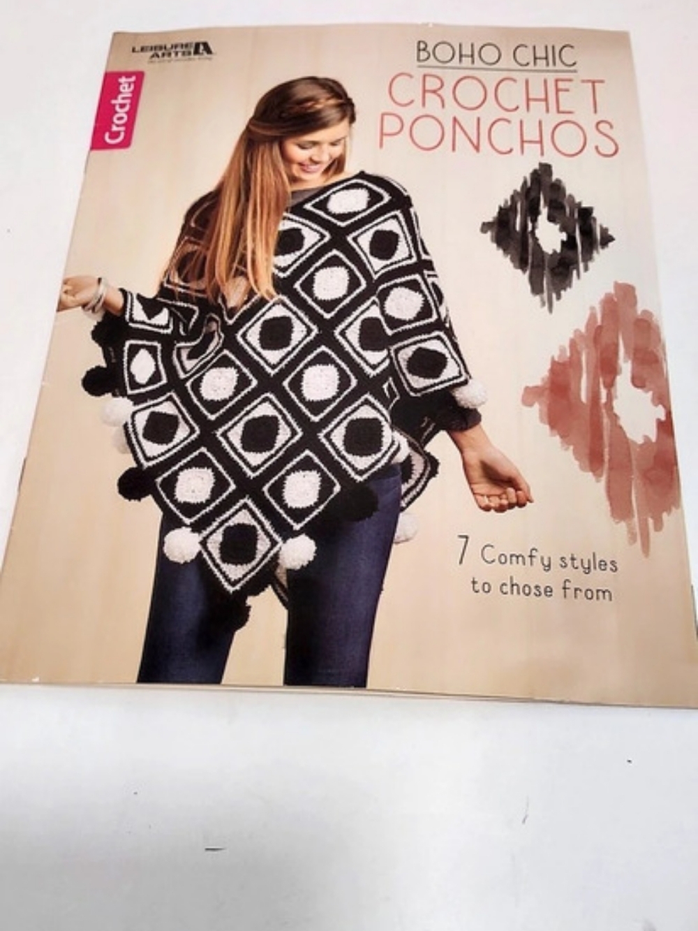 Leisure Arts Boho Chic Crochet Ponchos Crochet Pattern Book